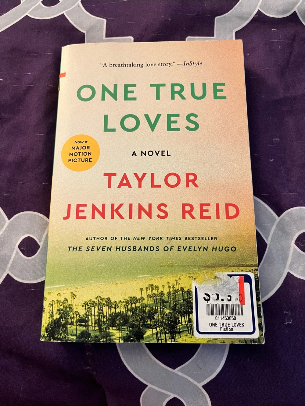 One True Loves by Taylor Jenkins Reid - Peach & Green Cover